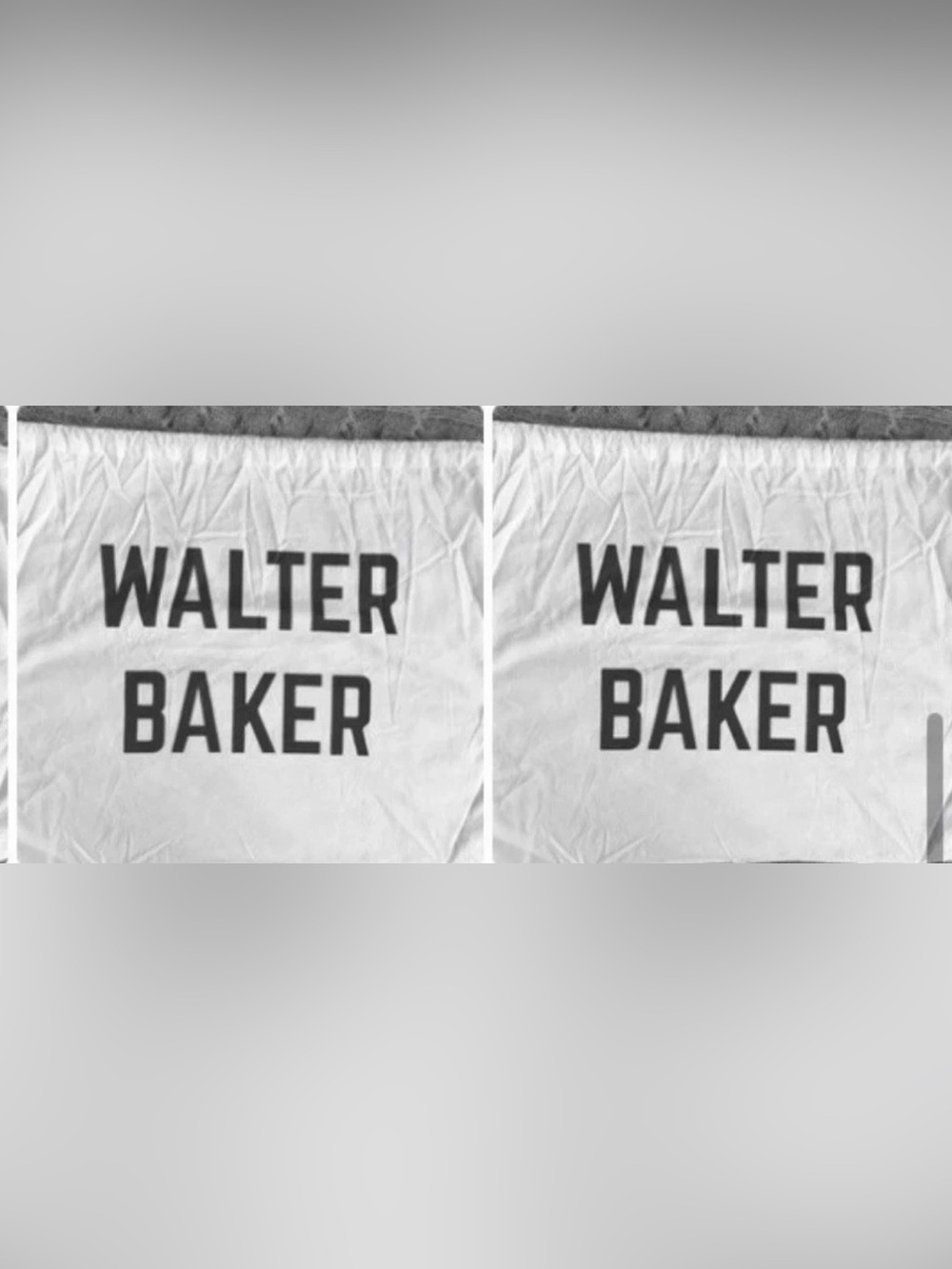 2 NEW AUTHENTIC WALTER BAKER COTTON DUST BAGS WHITE DRAWSTRING 16W X 14H SET TWO